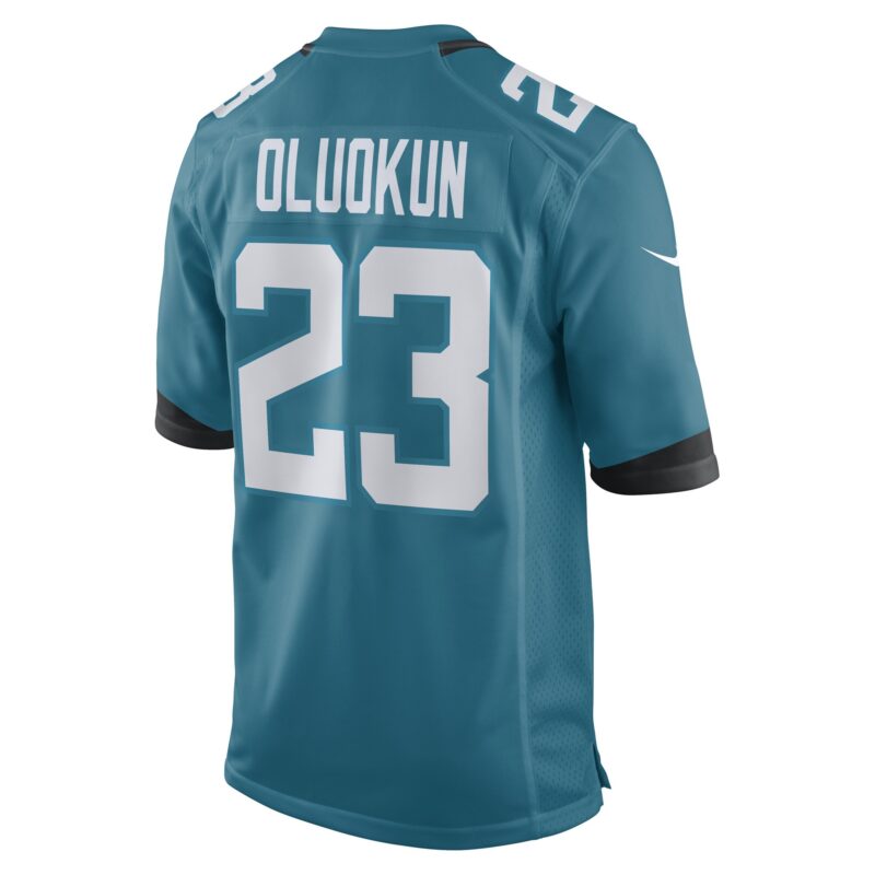 Foyesade Oluokun Jacksonville Jaguars Game Player Jersey - Teal - Image 3