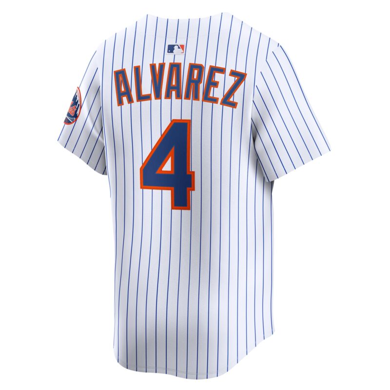 Francisco Alvarez New York Mets Home Limited Player Jersey - White - Image 3
