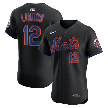 Francisco Lindor New York Mets Alternate Elite Jersey - Black