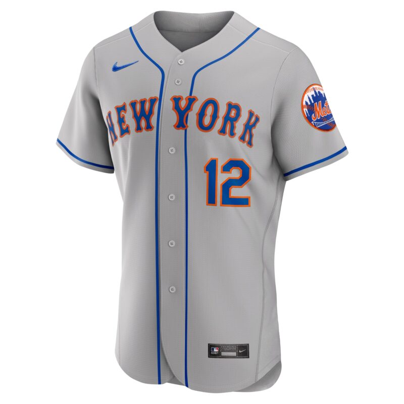 Francisco Lindor New York Mets Road Player Jersey - Gray - Image 2