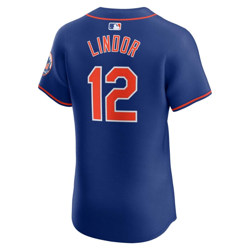 Francisco Lindor New York Mets Alternate Elite Player Jersey - Royal - Image 3