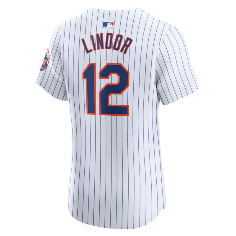 Francisco Lindor New York Mets Home Elite Jersey - White - Image 3