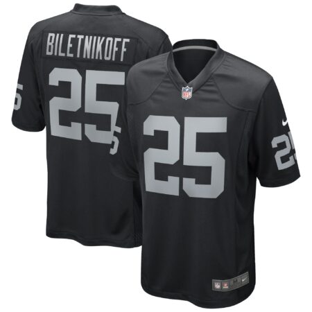 Fred Biletnikoff Las Vegas Raiders Game Retired Player Jersey - Black