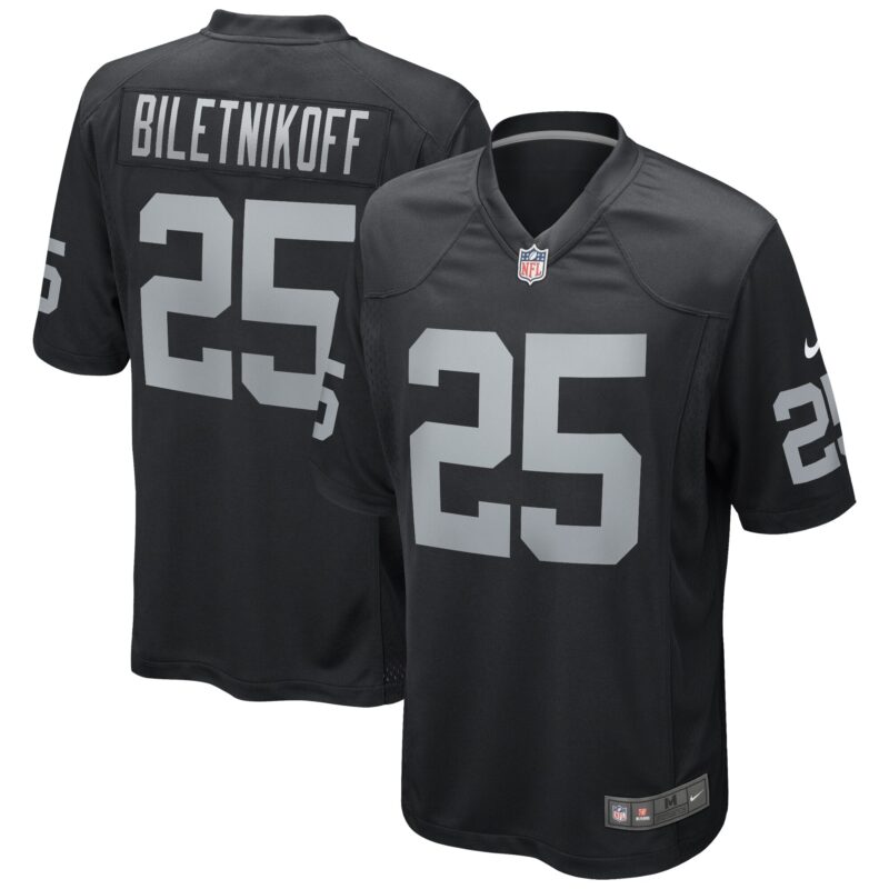 Fred Biletnikoff Las Vegas Raiders Game Retired Player Jersey - Black