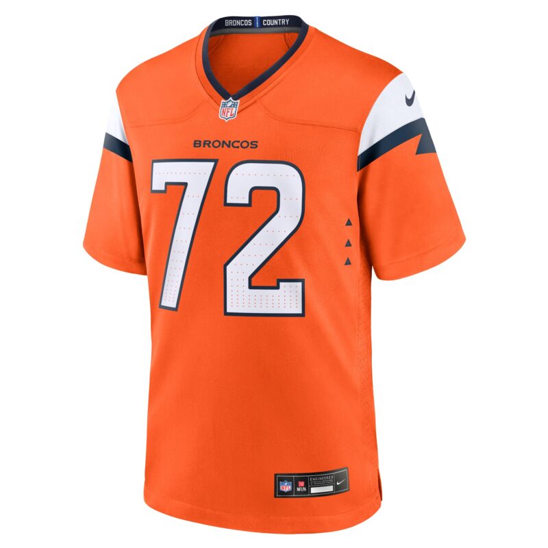 Garett Bolles Denver Broncos Team Game Jersey - Orange - Image 2