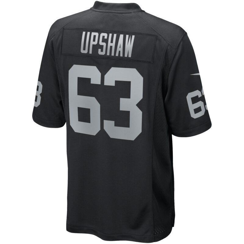 Gene Upshaw Las Vegas Raiders Game Retired Player Jersey - Black - Image 3
