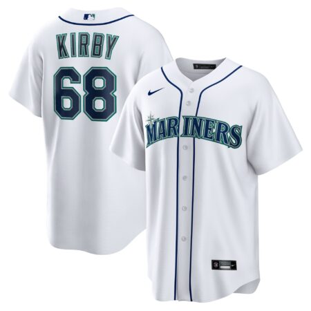 George Kirby Seattle Mariners Home Jersey - White