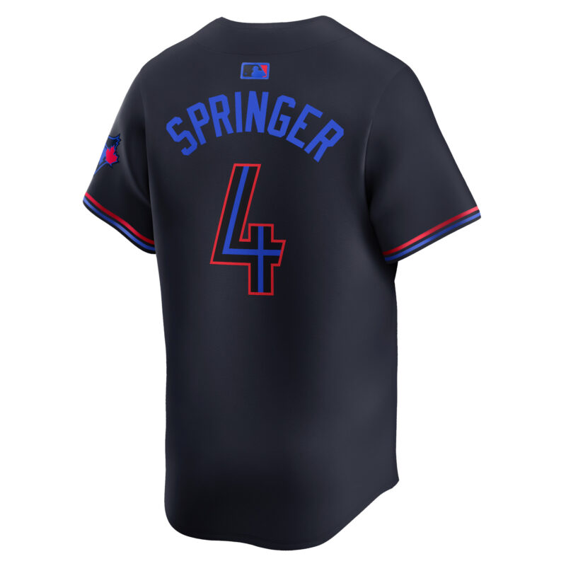 George Springer Toronto Blue Jays 2024 City Connect Limited Player Jersey - Black - Image 3