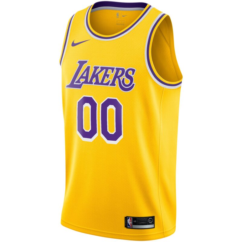 Los Angeles Lakers Custom Swingman Jersey Gold - Icon Edition - Image 2