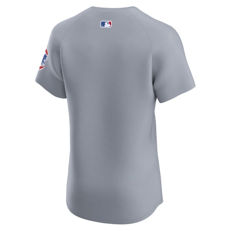 Chicago Cubs Road Vapor Premier Elite Patch Jersey - Gray - Image 3