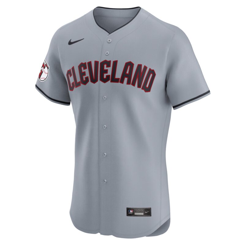 Cleveland Guardians Alternate Vapor Premier Elite Patch Jersey - Gray - Image 2