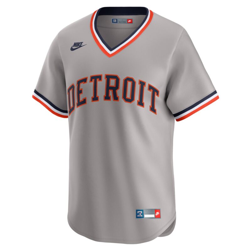 Detroit Tigers Throwback Cooperstown Collection Limited Jersey - Gray - Image 2