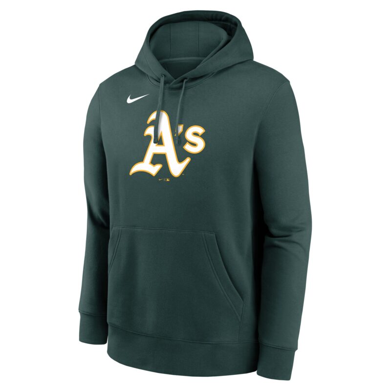 Athletics Logo Club Fleece Pullover Hoodie - Green - Image 2