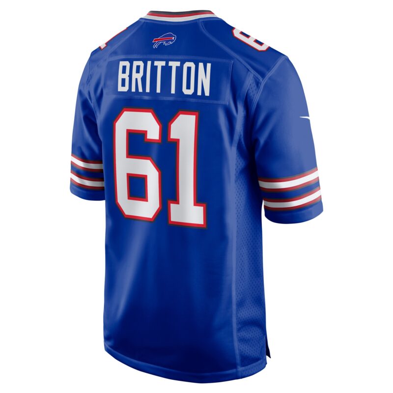 Gunner Britton Buffalo Bills Game Jersey - Royal - Image 3