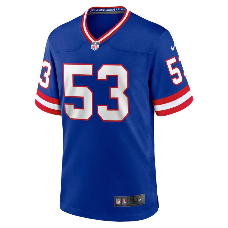 Harry Carson New York Giants Classic Retired Player Game Jersey - Royal - Image 2