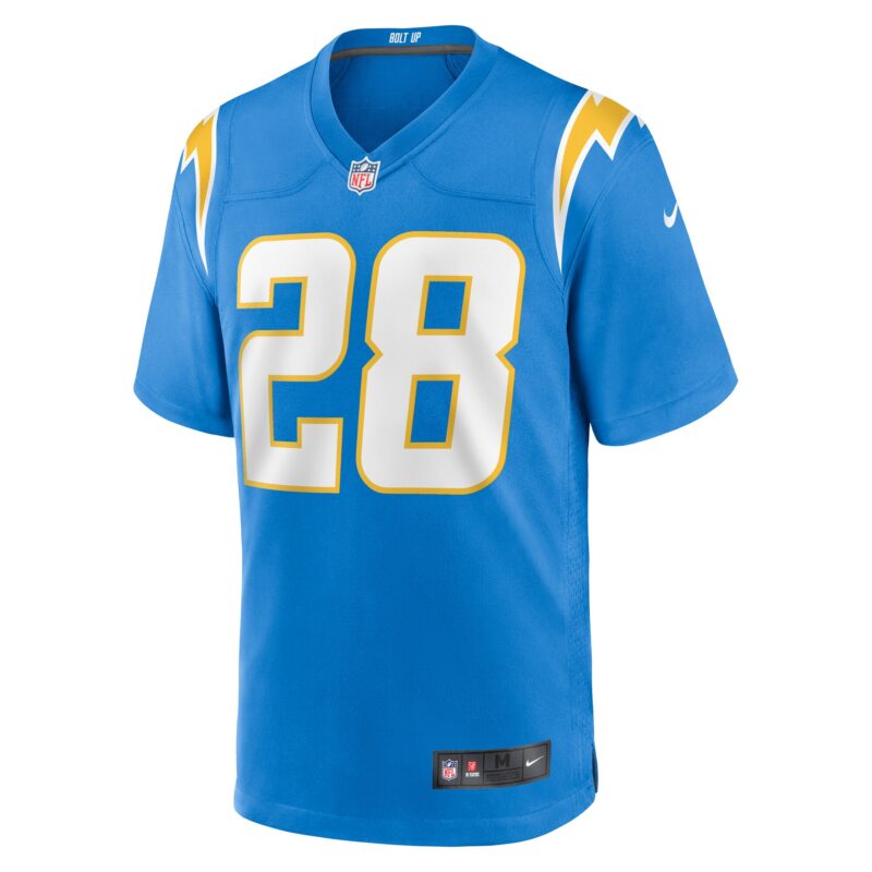 Hassan Haskins Los Angeles Chargers Team Game Jersey - Powder Blue - Image 2