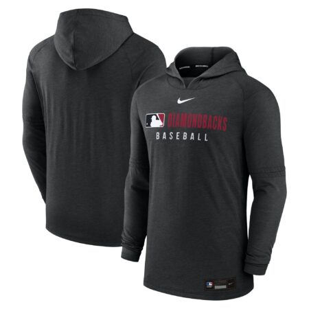 Arizona Diamondbacks Collection Tri-Blend Performance Pullover Hoodie - Heather Black