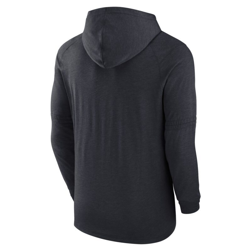 New York Yankees Collection Tri-Blend Performance Pullover Hoodie - Heather Black - Image 3
