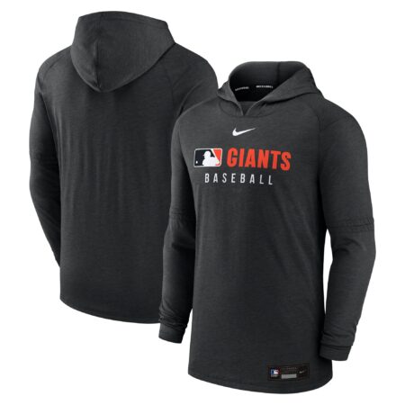 San Francisco Giants Collection Tri-Blend Performance Pullover Hoodie - Heather Black