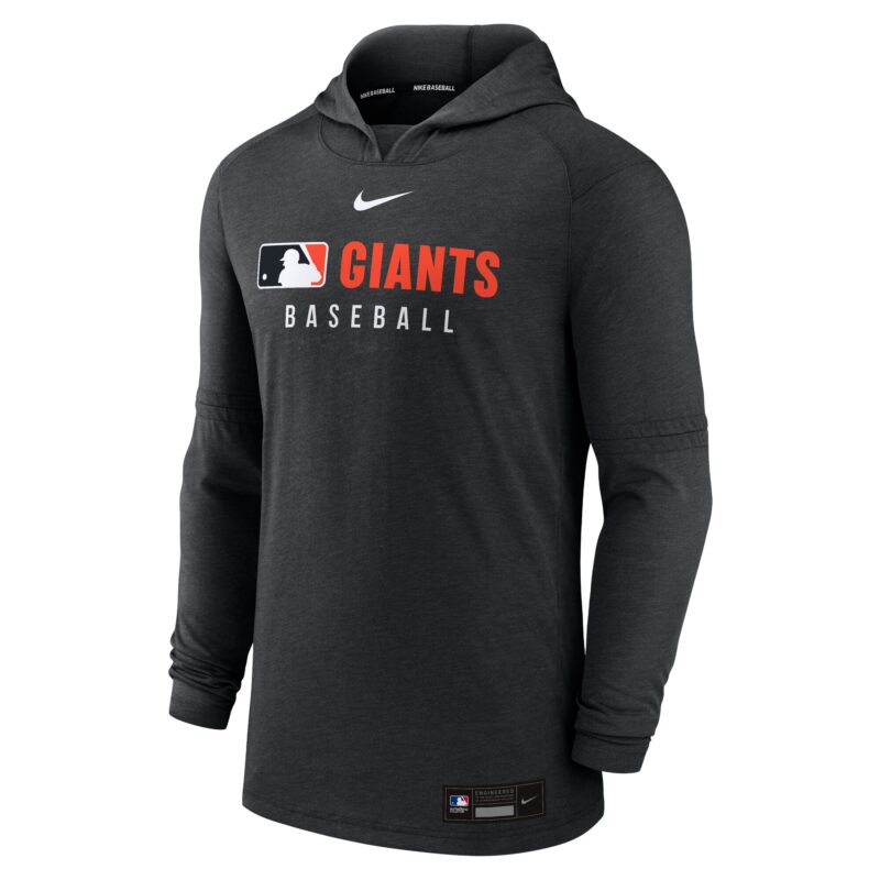 San Francisco Giants Collection Tri-Blend Performance Pullover Hoodie - Heather Black - Image 2