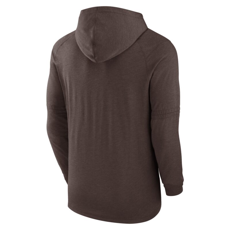 San Diego Padres Collection Tri-Blend Performance Pullover Hoodie - Heather Brown - Image 3