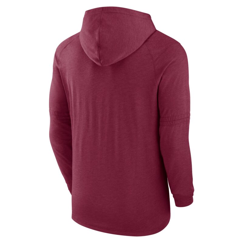 Philadelphia Phillies Collection Tri-Blend Performance Pullover Hoodie - Heather Burgundy - Image 3