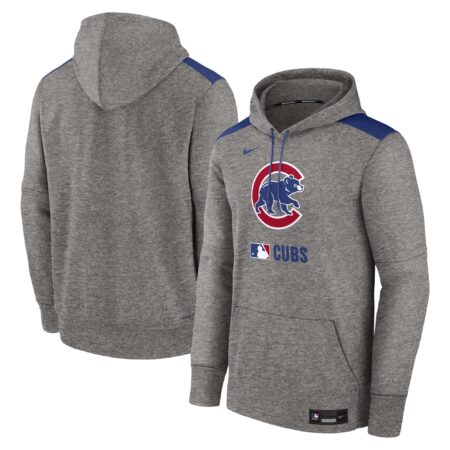 Chicago Cubs Collection Performance Pullover Hoodie - Heather Charcoal