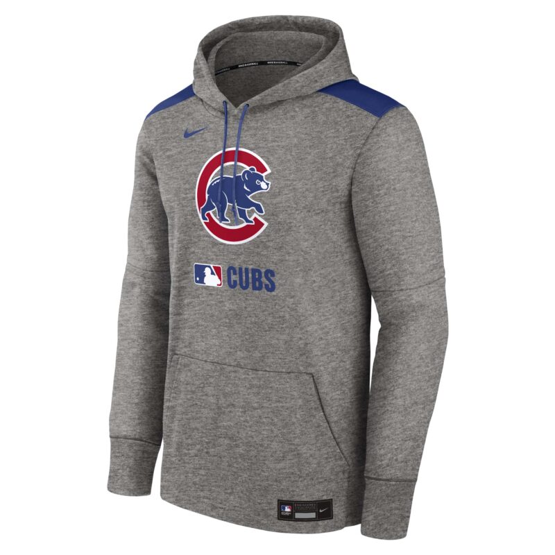 Chicago Cubs Collection Performance Pullover Hoodie - Heather Charcoal - Image 2