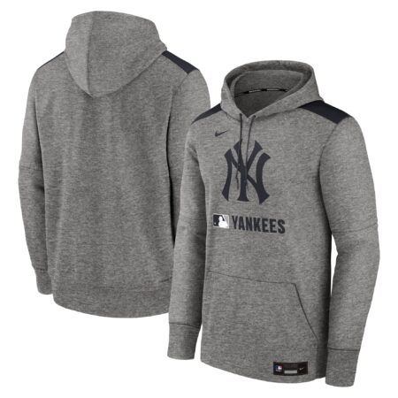 New York Yankees Collection Performance Pullover Hoodie - Heather Charcoal