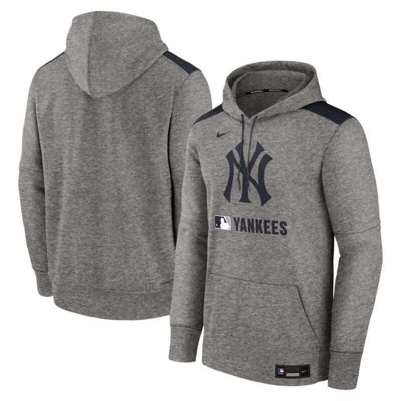 New York Yankees Collection Performance Pullover Hoodie - Heather Charcoal