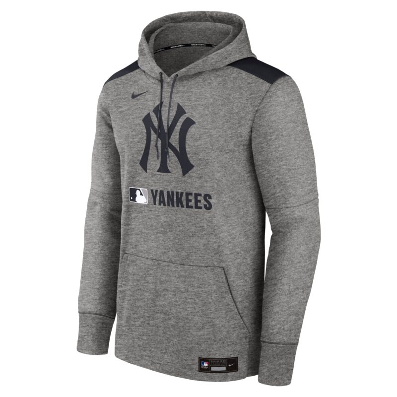 New York Yankees Collection Performance Pullover Hoodie - Heather Charcoal - Image 2