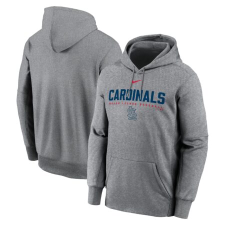St. Louis Cardinals Therma Fleece Pullover Hoodie - Heather Charcoal
