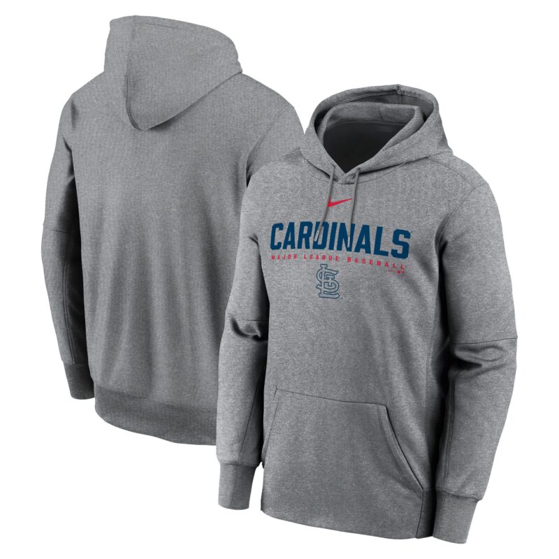 St. Louis Cardinals Therma Fleece Pullover Hoodie - Heather Charcoal
