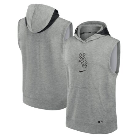 Chicago White Sox Collection Early Work Performance Sleeveless Pullover Hoodie - Heather Gray