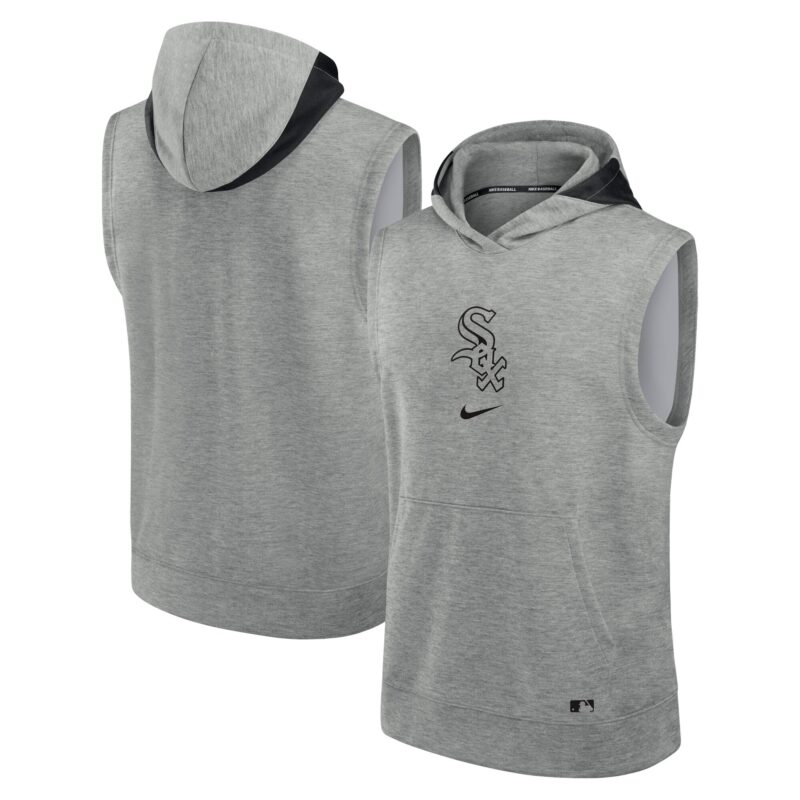 Chicago White Sox Collection Early Work Performance Sleeveless Pullover Hoodie - Heather Gray