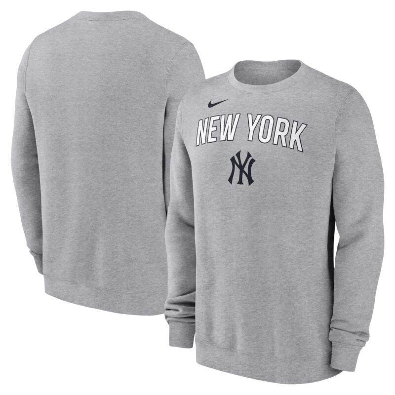 New York Yankees Pullover Sweatshirt - Heather Gray