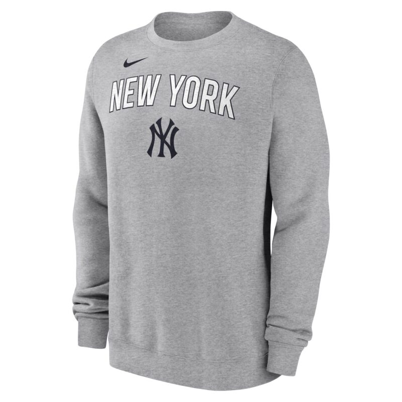 New York Yankees Pullover Sweatshirt - Heather Gray - Image 2