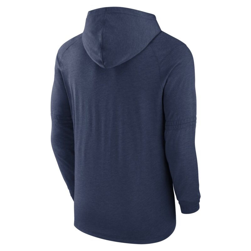 Atlanta Braves Collection Tri-Blend Performance Pullover Hoodie - Heather Navy - Image 3