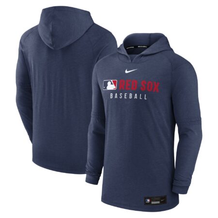 Boston Red Sox Collection Tri-Blend Performance Pullover Hoodie - Heather Navy