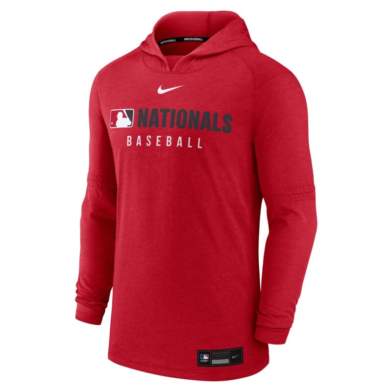 Washington Nationals Collection Tri-Blend Performance Pullover Hoodie - Heather Red - Image 2