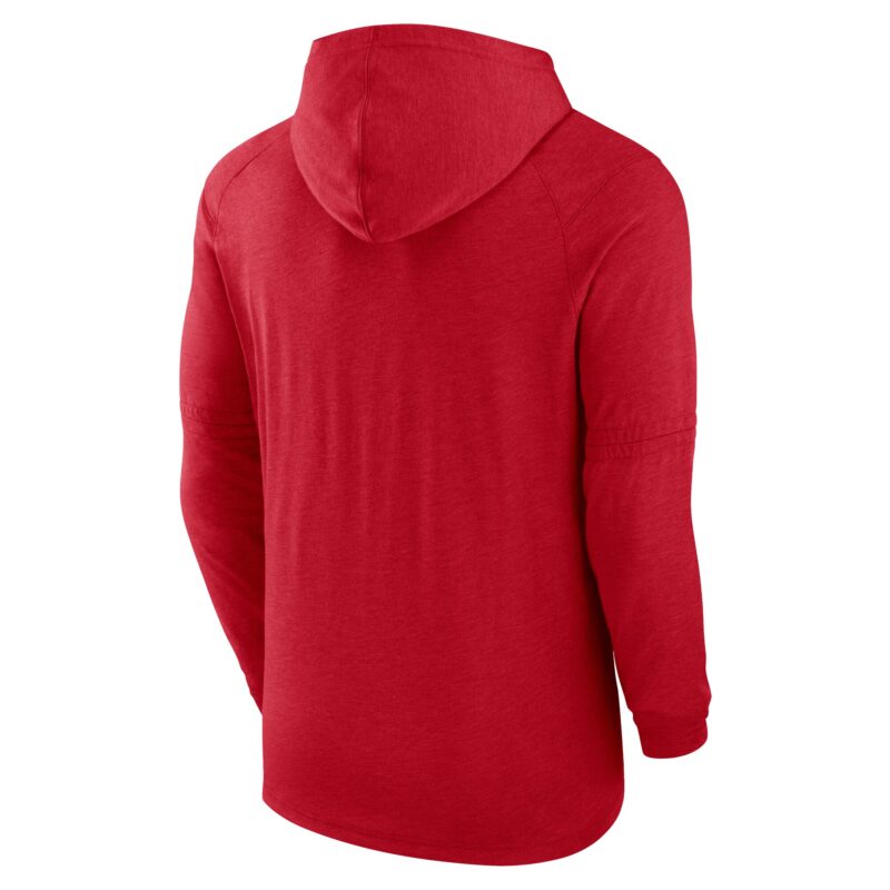 Washington Nationals Collection Tri-Blend Performance Pullover Hoodie - Heather Red - Image 3