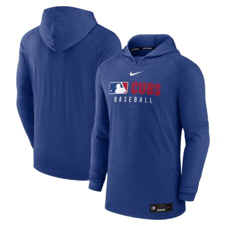 Chicago Cubs Collection Tri-Blend Performance Pullover Hoodie - Heather Royal