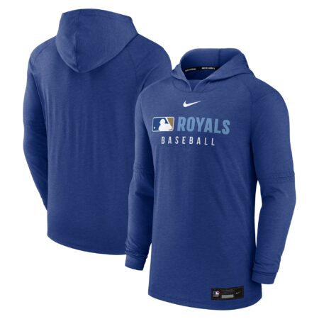 Kansas City Royals Collection Tri-Blend Performance Pullover Hoodie - Heather Royal