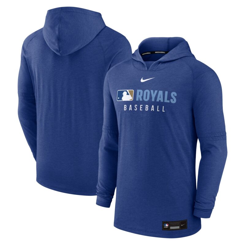 Kansas City Royals Collection Tri-Blend Performance Pullover Hoodie - Heather Royal