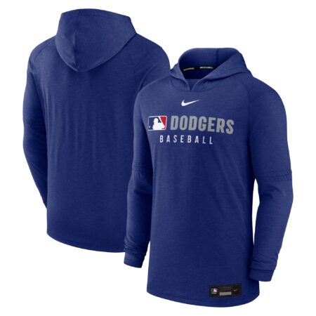 Los Angeles Dodgers Collection Tri-Blend Performance Pullover Hoodie - Heather Royal