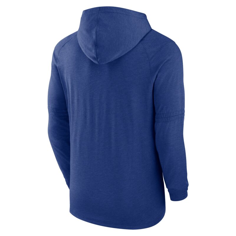 New York Mets Collection Tri-Blend Performance Pullover Hoodie - Heather Royal - Image 3