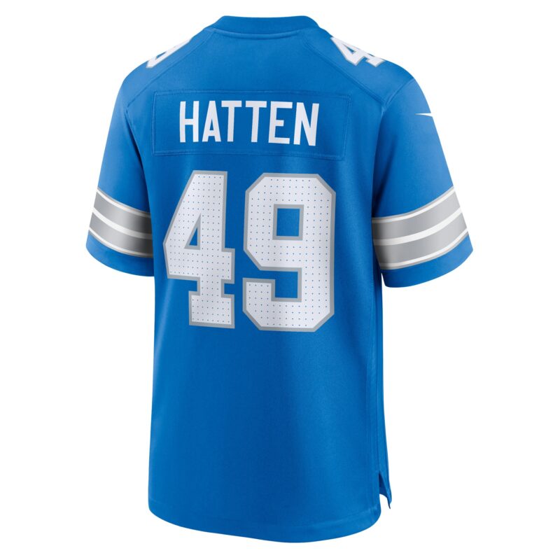 Hogan Hatten Detroit Lions Game Jersey - Blue - Image 3