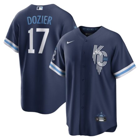 Hunter Dozier Kansas City Royals City Connect Player Jersey - Navy