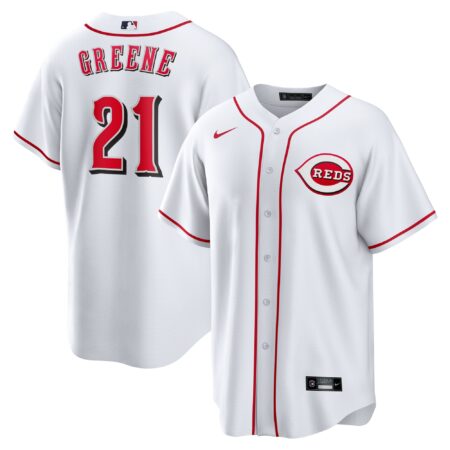Hunter Greene Cincinnati Reds Home Jersey - White