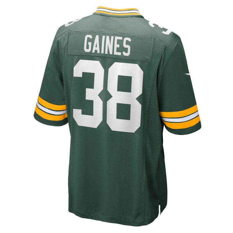 Innis Gaines Green Bay Packers Game Jersey - Green - Image 3